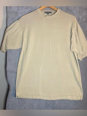 Johnson & Murphy Crewneck Classic Men‎ Shirt 100% Silk size Medium pullover